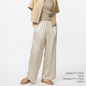 Uniqlo Satin Wide-Leg Pants